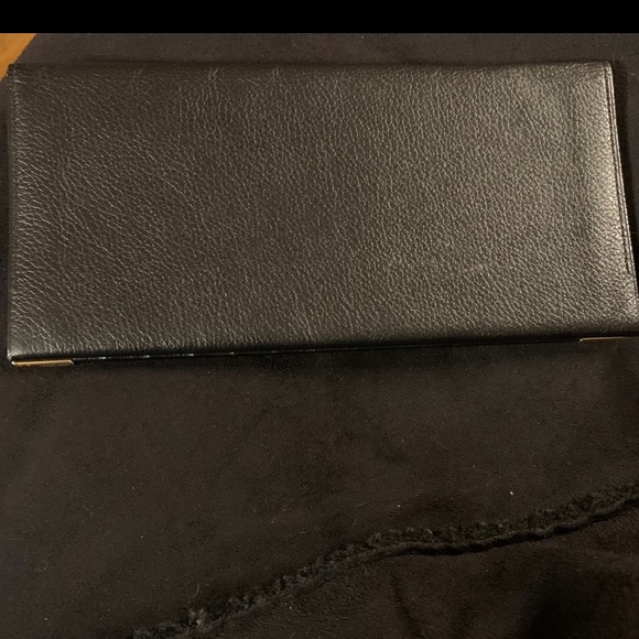 Yves Saint Lauren Black Leather and Gold Wallet - Picture 7 of 7